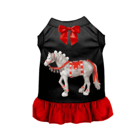 Christmas Horse Dress- Dog Dress (Color: Black, size: XL)