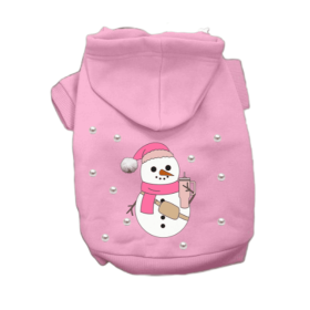 Pearl Frosty Snowman- Dog Hoodie (size: XL)