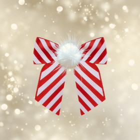 Satin Christmas Bow- Dog Hair Barrette (size: Red)