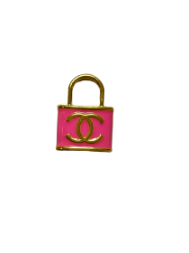 CC Lock Charm Collar (Color: Pink, size: 20")