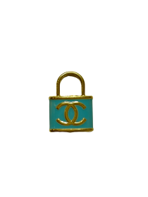 CC Lock Charm Collar (Color: Black, size: 12")