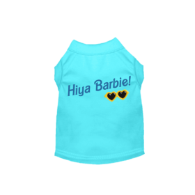 Hiya Barbie Dog Shirt (Color: White, size: XS)