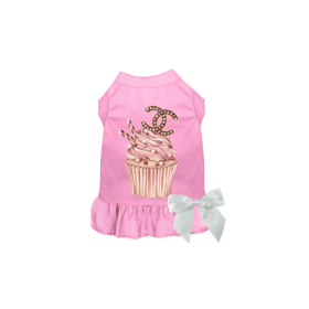 Chewnel Cupcake Dress (Color: Pink, size: large)