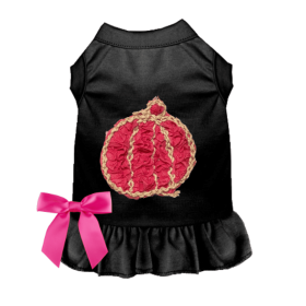 Chiffon Rose Halloween Pumpkin Dress (Color: Black, size: X Small)
