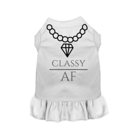 Classy AF (Color: White, size: large)