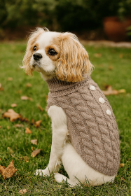 Pumpkin Pie Pearl Knit Dog Sweater (size: XL)