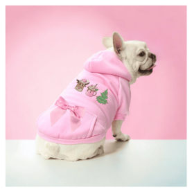 Reindeer Fun- Dog Hoodie (size: XL)