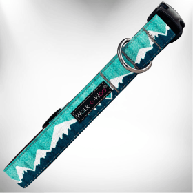 Mountain Dog Collars (Color: Wintergreen Snowcap Mtn, size: XS 5/8" width fits 8-12" neck)
