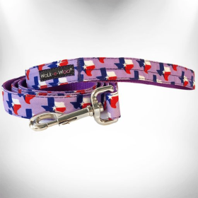 Colorado and Texas Dog Leads (Color: Texas Lavender, size: REGULAR Lead 1" width- 5' length)