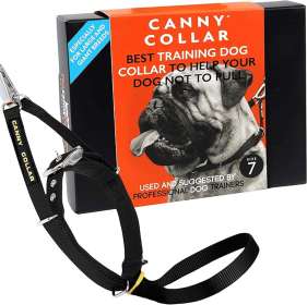Canny Collar No-Pull Dog Head Collar Gentle & Humane Leash Training Aid (Color: Black, size: Size 7 - Neck size 21"-23")