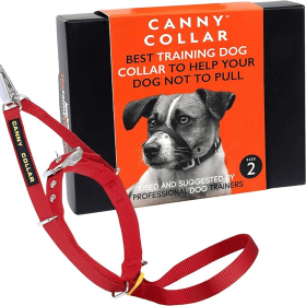 Canny Collar No-Pull Dog Head Collar Gentle & Humane Leash Training Aid (Color: Red, size: Size 2 - Neck size 11"-13")