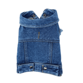 Authentic Denim Vest (Color: Indigo, size: X-Small)