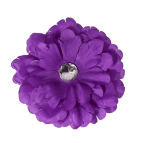 FL2002 | Daisy Flower Dog/ Cat Bow on Velcro Collar Attachment|Pets Ribbons (Color: Purple)