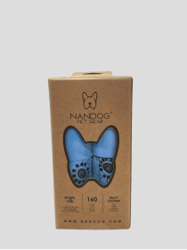 NANDOG 100% Bio Poop Bags (Color: Blue/Blue Flower Chain)