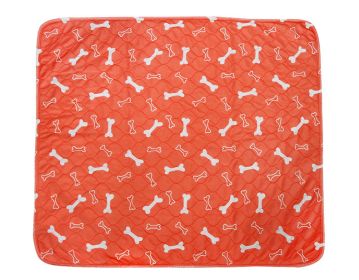 1Pc Pet Heating Pad Dog Cat Electric Heating Mat Waterproof Adjustable Warming Blanket With Chew Resistant Steel Cord Case (Option: Orange-S)