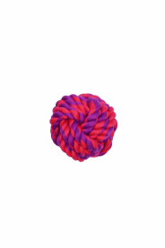 Amazing Pet Products Rope Ball (Color: Purple / Magenta, size: 4")