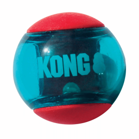 KONG(R) Squeezz Action Ball Dog Chew Toy (Color: Red, size: medium)