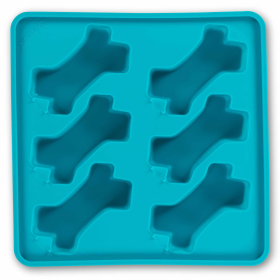 Messy Mutts Framed Silicone Popsicle Mold Bone Shape (Color: Blue, size: 10" x 10")