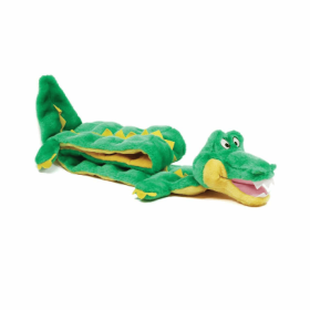 Outward Hound Squeaker Matz Gator Plush Dog Toy (Color: Green, size: XXL)