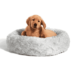 Best Friends by Sheri Lux Donut Dog Bed (Color: Grey, size: 23x23)