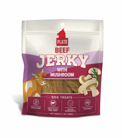 Plato Beef Jerky with Mushroom Dog Treats (size: 7oz)