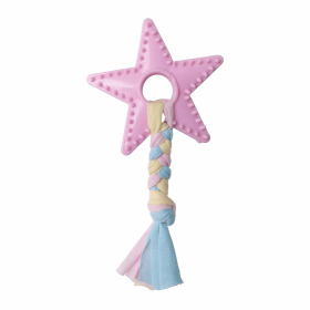 SnugArooz Lil Star Chew Dog Toy (Color: Pink, size: 7")