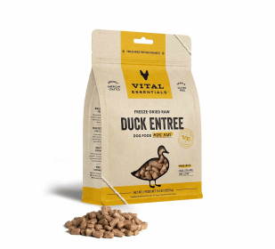 Vital Essentials(R) Freeze-Dried Raw Duck Entree Dog Food Mini Nibs, (size: 5.5 oz)