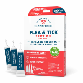 Wondercide Flea & Tick Spot On for Dogs (Color: Peppermint, size: medium)