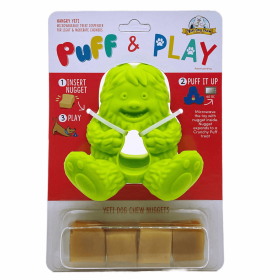 Yeti Dog Chew Puff & Play Hangry Yak (Color: Green)