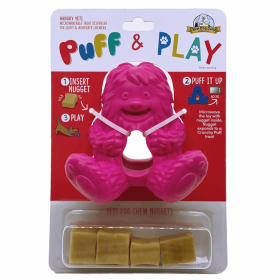 Yeti Dog Chew Puff & Play Hangry Yak (Color: Pink)