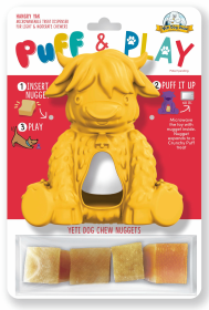 Yeti Dog Chew Puff & Play Hangry Yak (Color: Yellow)