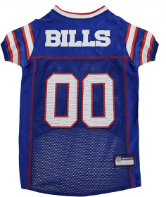 Buffalo Bills Pet Striped Jersey (size: SM)