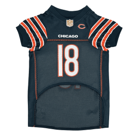 Caleb Williams Pet Striped Jersey (CHI) (Color: Team Colors, size: XL)