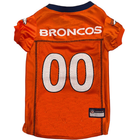 Denver Broncos Pet Striped Jersey (size: XL)