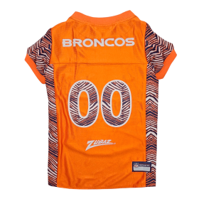 Denver Broncos Zubaz Pet Jersey (size: LG)