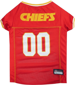 Kansas City Chiefs Pet Striped Jersey (size: SM)