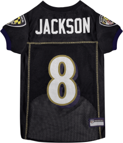 Lamar Jackson Pet Jersey (Bal) (Color: Team Colors, size: XS)