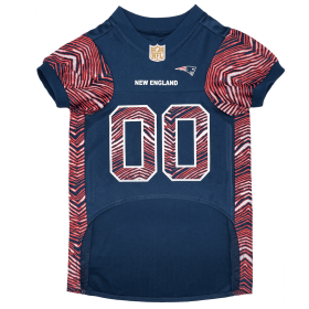 New England Patriots Zubaz Pet Jersey (size: Md)