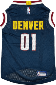 Denver Nuggets Basketball Mesh Jersey (size: SM)