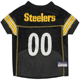 Pittsburgh Steelers Pet Striped Jersey (size: LG)