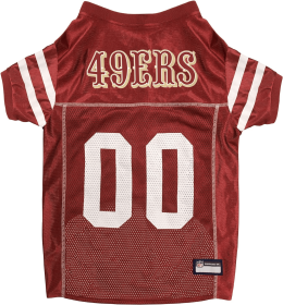 San Francisco 49ers Pet Striped Jersey (size: Md)