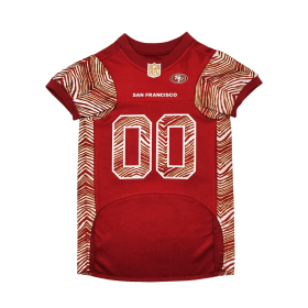 San Francisco 49ers Zubaz Pet Jersey (size: Md)