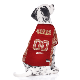 San Francisco 49ers Zubaz Pet Jersey (size: SM)