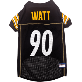 TJ Watt Pet Striped Jersey (Pit) (Color: Team Colors, size: XS)