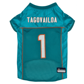 Tua Tagovailoa Pet Striped Jersey (Dol) (Color: Team Colors, size: SM)
