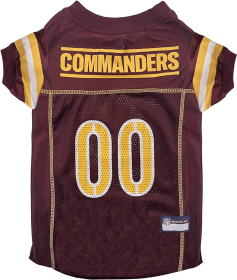 Washington Commanders Pet Striped Jersey (size: SM)