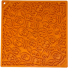Zombie Design Emat Enrichment Lick Mat (Color: Orange)
