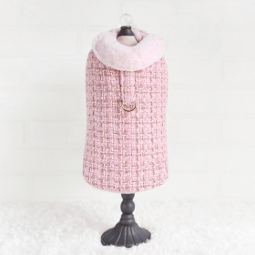 Chantel Tweed Dog Coat (Color: Pink, size: Md)