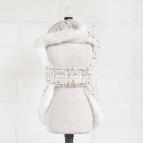 Chantel Tweed Dog Coat (Color: Blue, size: SM)