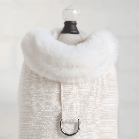 Zha Zha Dog Coat (Color: Ivory, size: SM)
